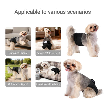 Washable Pet Diapers – Reusable Breathable Dog Sanitary Pants for Male & Female Dogs, Puppy Underwear for Hygiene & Heat Protection.