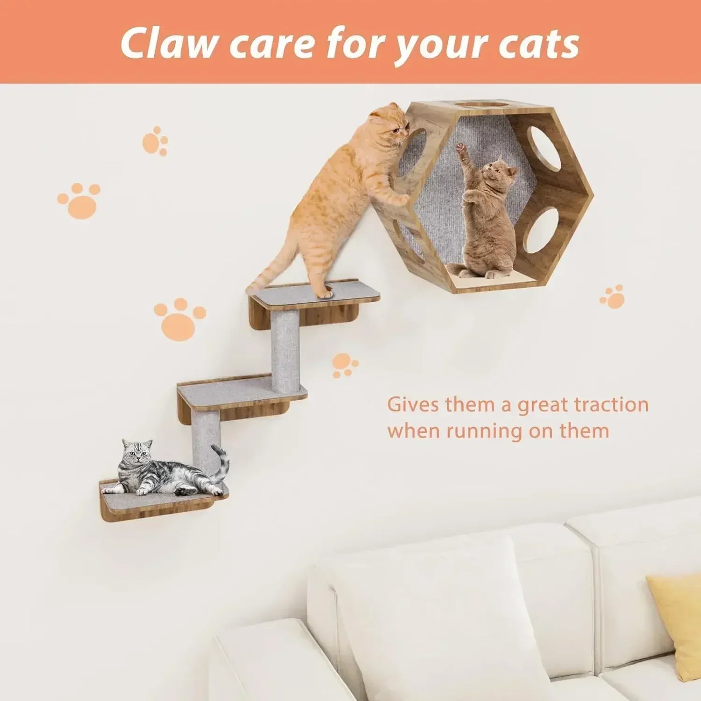Self-Adhesive Cat Scratch Board Carpet – DIY Trimmable Wall & Sofa Protector for Cats, Anti-Scratch Pad for Claw Sharpening & Furniture Protection.