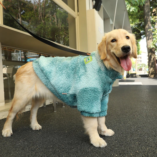 HOOPET Winter Dog Jacket – Thick Lambswool Coat, Windproof Outerwear for Medium to Large Dogs, Sizes 3XL-7XL.