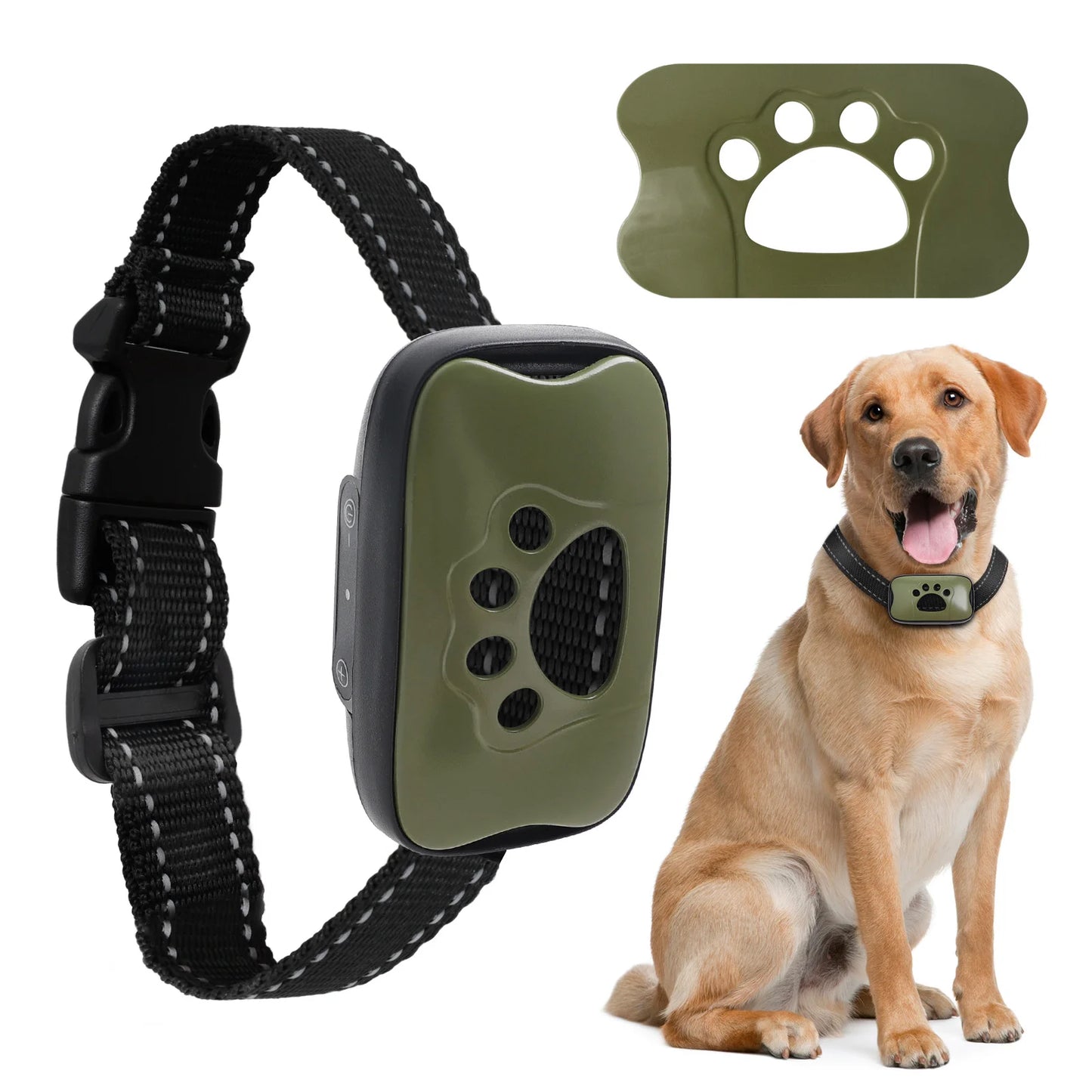 Pet Dog Anti-Barking Training Collar – USB Rechargeable Ultrasonic & Vibration Bark Control Device.