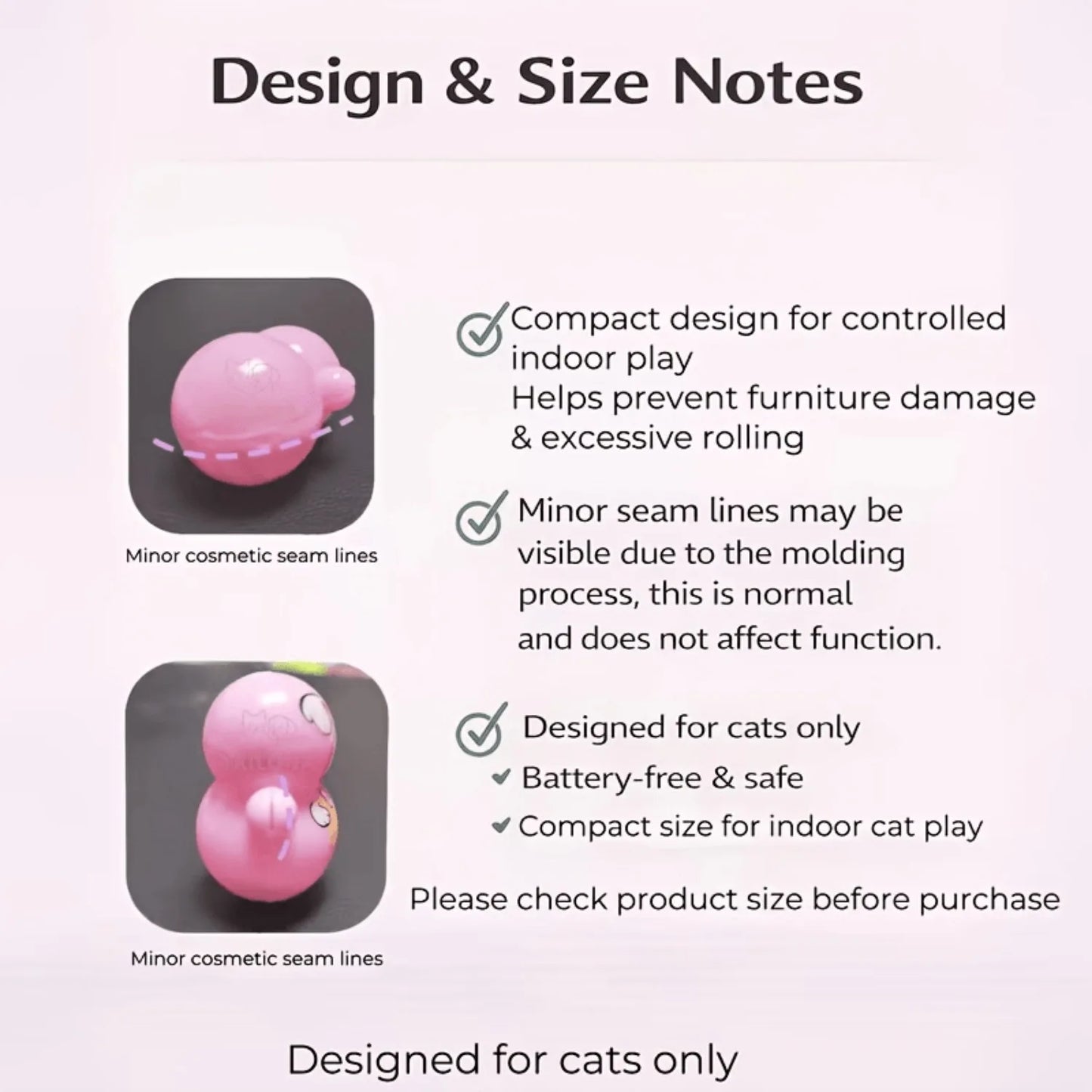 10-Pack Self-Rolling Interactive Cat Toys – Lightweight No-Battery Plastic Puzzle Balls for Fun Indoor Cat Play.