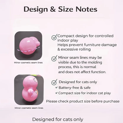 10-Pack Self-Rolling Interactive Cat Toys – Lightweight No-Battery Plastic Puzzle Balls for Fun Indoor Cat Play.