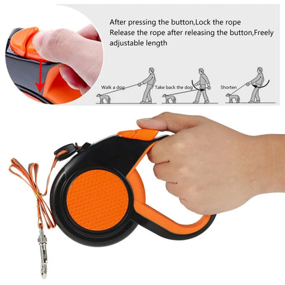 8M Retractable Dog Leash – Automatic Reflective Walking Lead with Anti-Slip Handle, Durable Metal Buckle & Outdoor Pet Design.