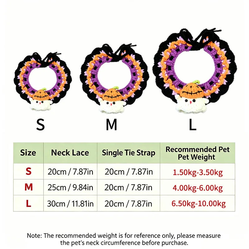 Halloween Pet Bandana Collar – Festive Holiday Scarf Bib for Dogs, Puppies & Cats.