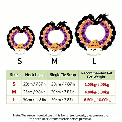 Halloween Pet Bandana Collar – Festive Holiday Scarf Bib for Dogs, Puppies & Cats.