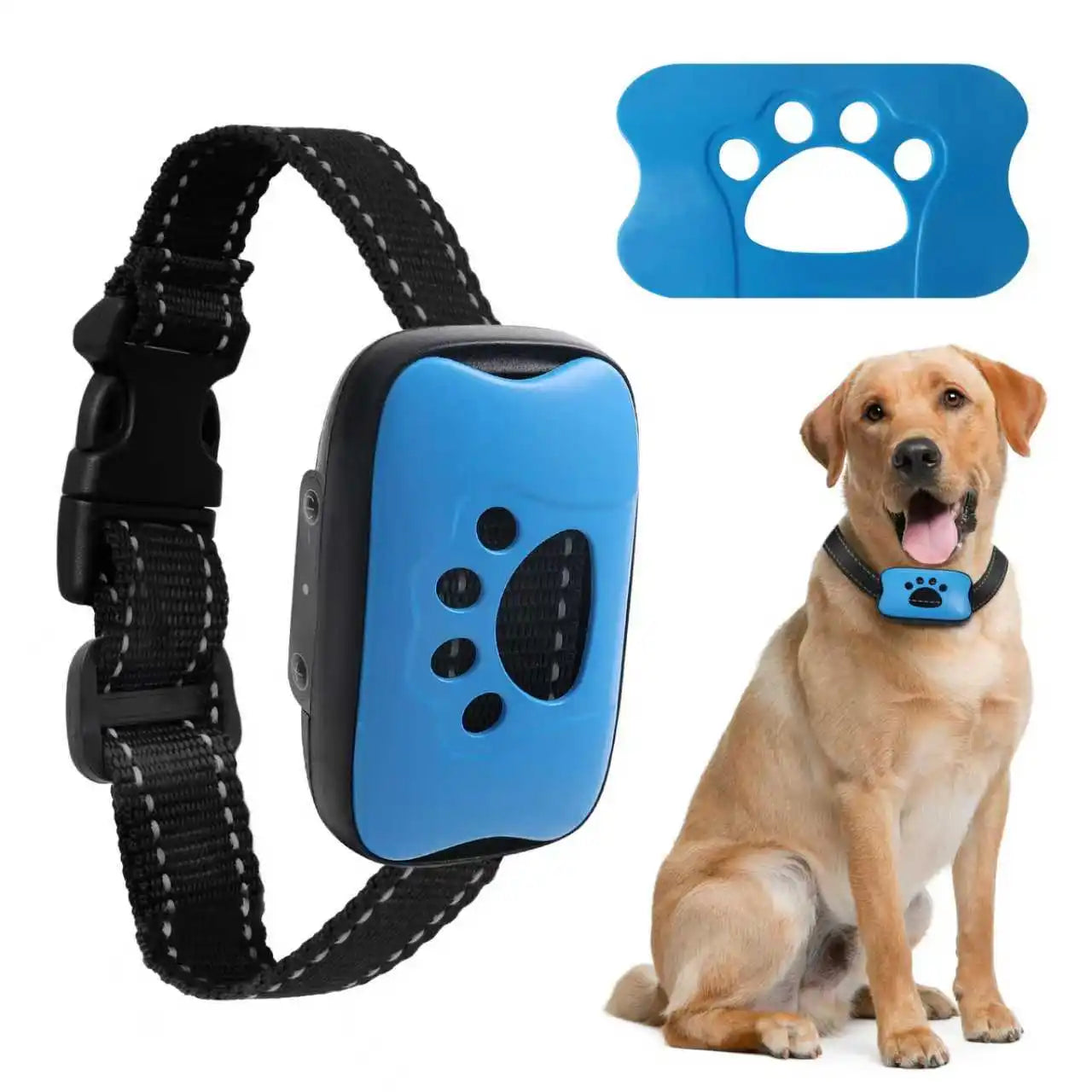 Pet Dog Anti-Barking Training Collar – USB Rechargeable Ultrasonic & Vibration Bark Control Device.