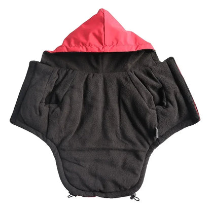 Reflective Waterproof Dog Coat – Warm Cotton Hooded Jacket for Small Dogs, Autumn & Winter Pet Clothing.
