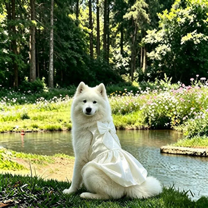 Large Dog Wedding Dress – Elegant Party Outfit for Border Collies, Huskies, Labradors & Golden Retrievers.