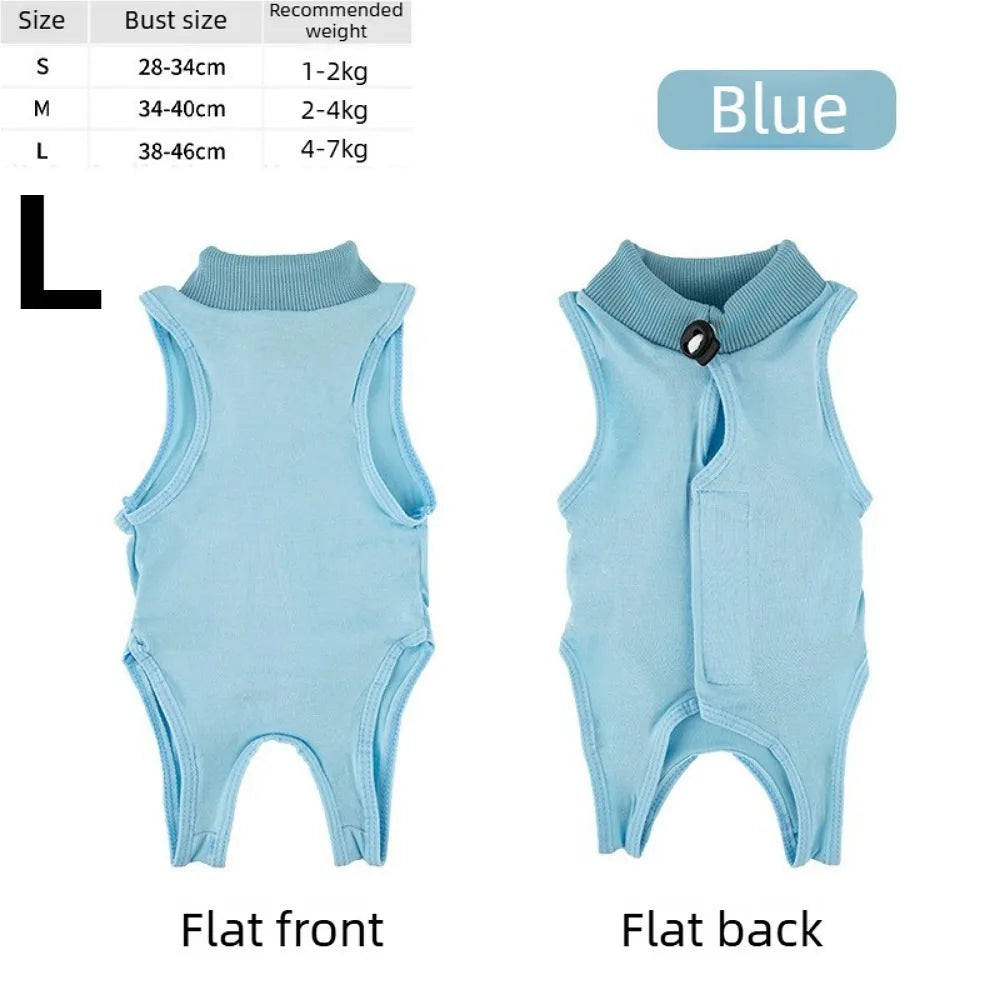 Cat Recovery Jumpsuit – Breathable Soft Anti-Licking Vest for Post-Surgery Wound Protection & Comfortable Recovery Care.