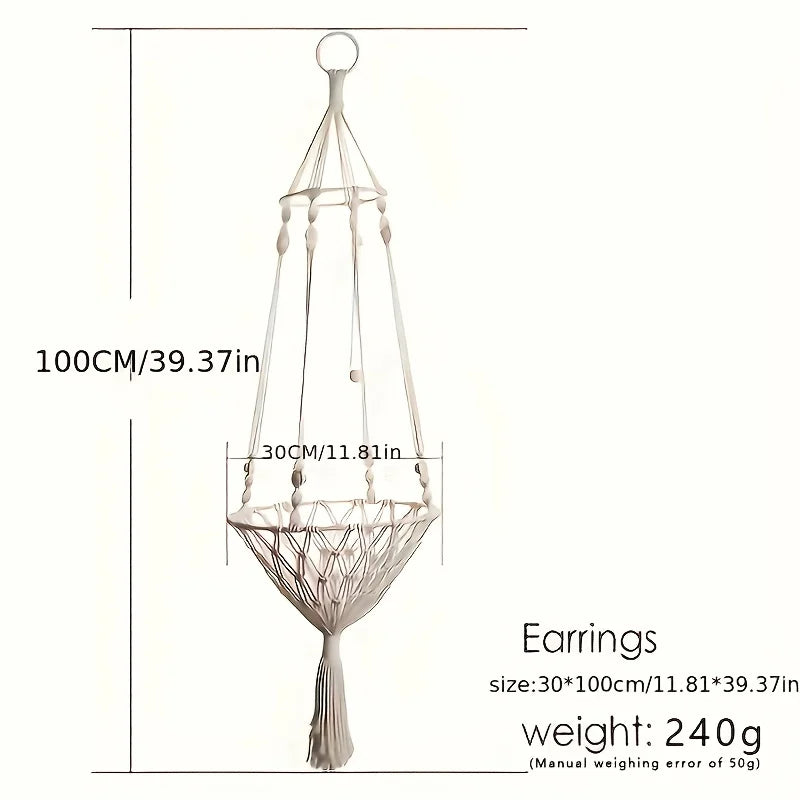Extra Large Handwoven Cotton Rope Cat Hammock – Durable Heavy-Duty Hanging Bed for Up to 2 Cats, 40cm/15.75in, Fast 24-Hour Shipping.