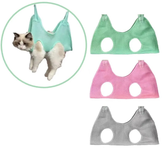Cat Grooming Restraint Bag – Anti-Scratch & Anti-Bite Hanging Hammock for Nail Trimming, Bathing & Pet Grooming Care.
