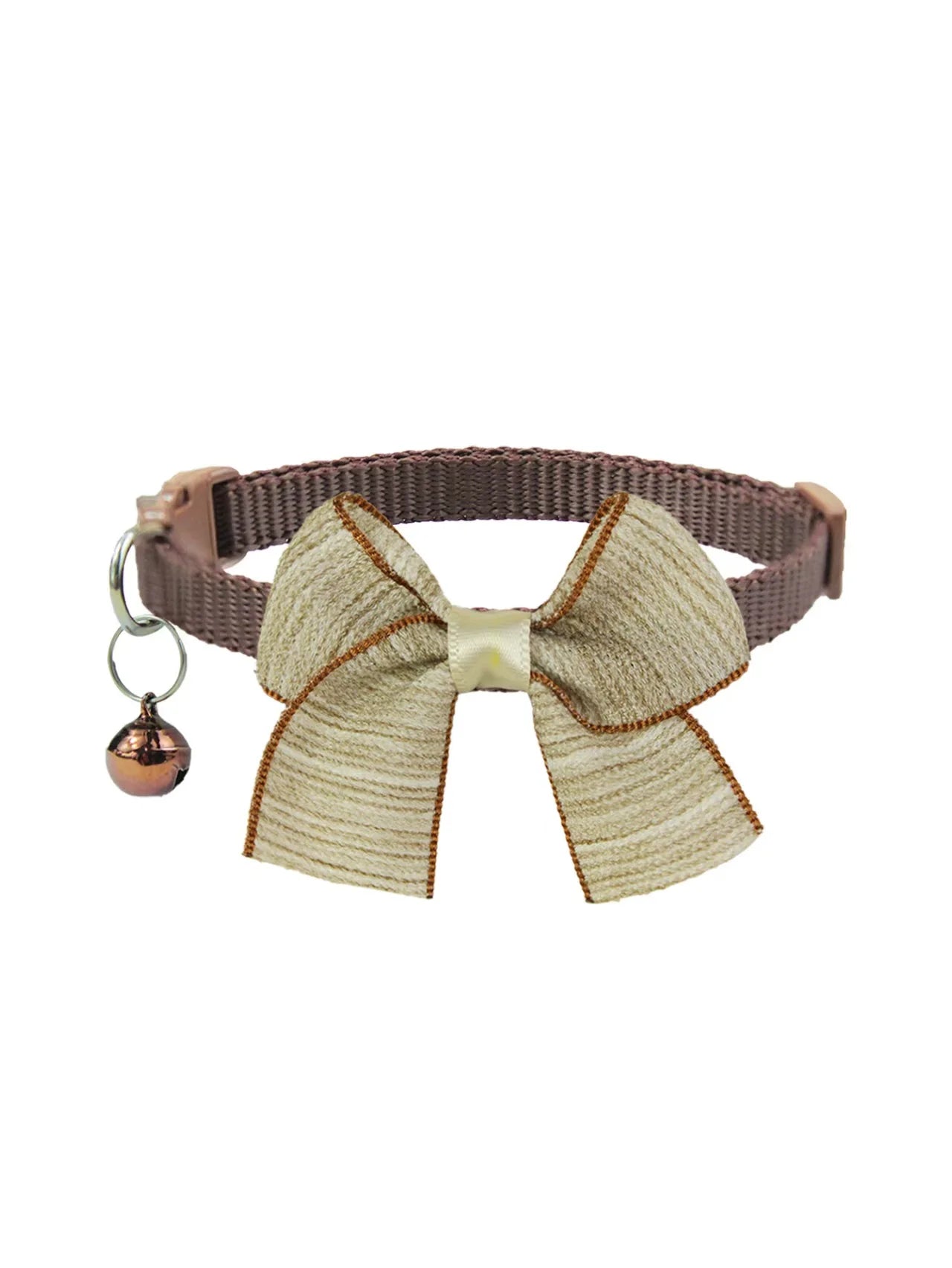 1/4PCS Winter Dog & Cat Collar Set – Adjustable Bowknot Collar with Bell and Safety Buckle for Puppies, Chihuahuas & Cats.