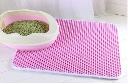 Cat Litter Mat With Gift Double Layer Waterproof Pet Litter Box Mat Non-slip Sand Cat Pad Washable Bed Mat Clean Pad Products.
