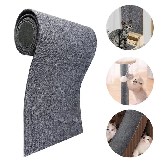 Self-Adhesive Cat Scratch Board Carpet – DIY Trimmable Wall & Sofa Protector for Cats, Anti-Scratch Pad for Claw Sharpening & Furniture Protection.